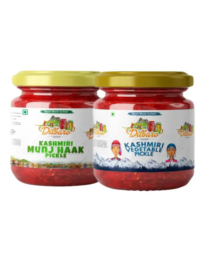Combo Pack Kashmiri Munj-Haak Pickle + Vegetable Pickle! 500gm