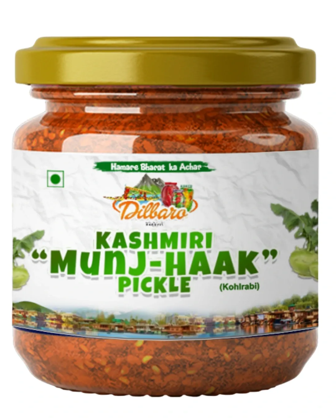 [DF-14] Kashmiri Munj-Haak Pickle 250 gm | Kohlrabi Pickle | Monji achar