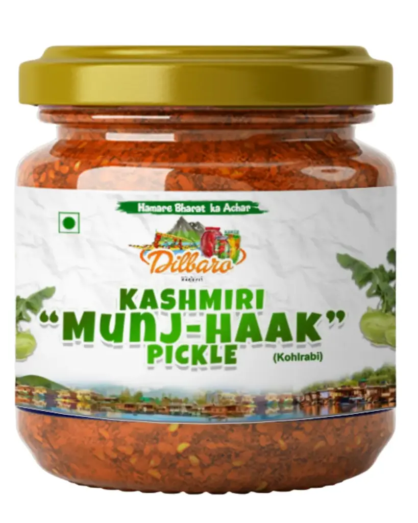 Kashmiri Munj-Haak Pickle 250 gm | Kohlrabi Pickle | Monji achar