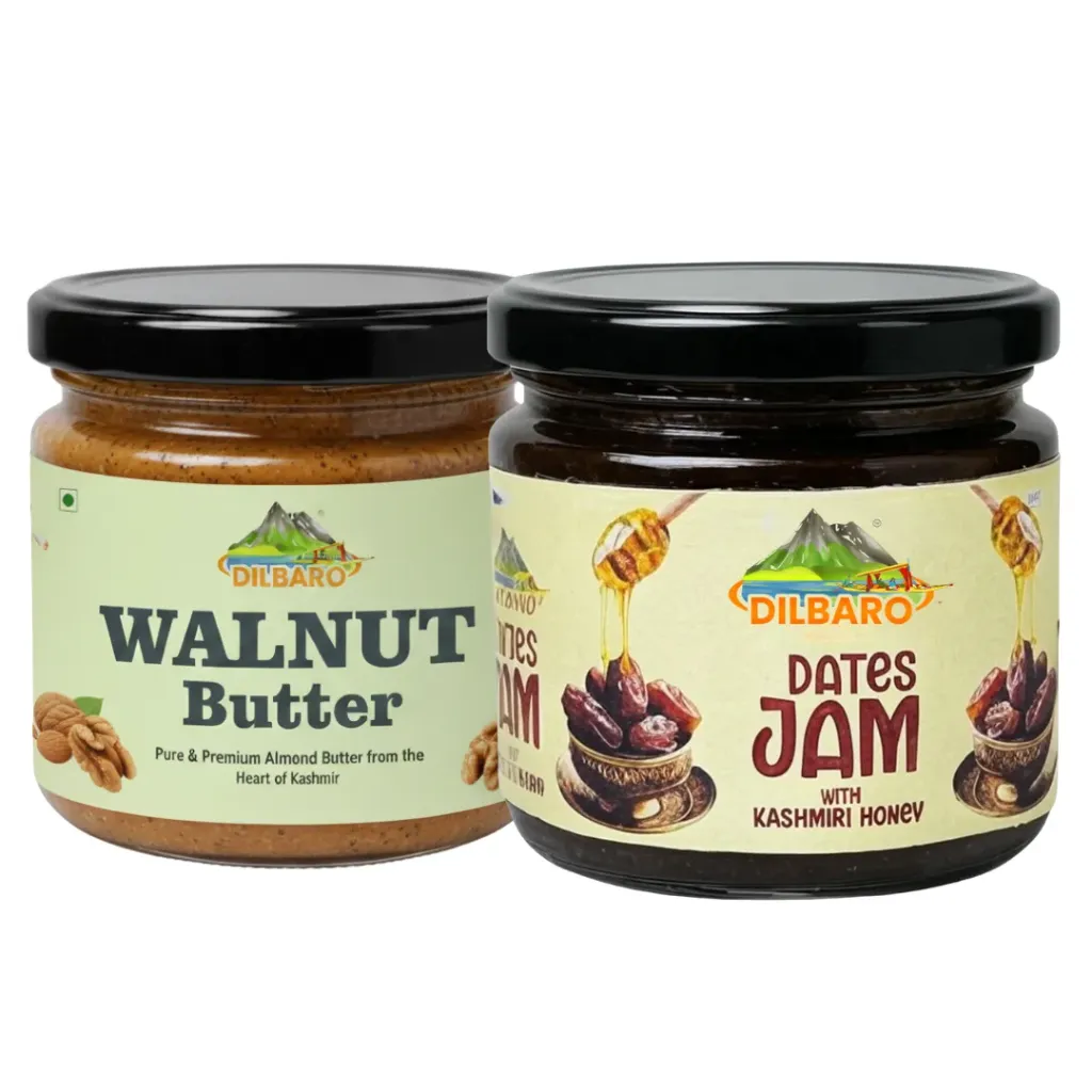 [DF-Jam-01] Dilbaro Walnut Butter & Dates Jam with Kashmiri Honey Combo (250 g Each)