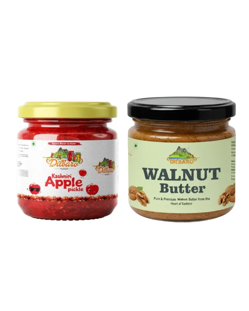 Dilbaro Kashmiri Apple Pickle & Walnut Butter Combo 500gm