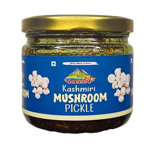 Dilbaro Kashmiri Mushroom Pickle | 100% Fresh Mushrooms | Authentic Kashmiri Recipe | No Preservatives | 250g